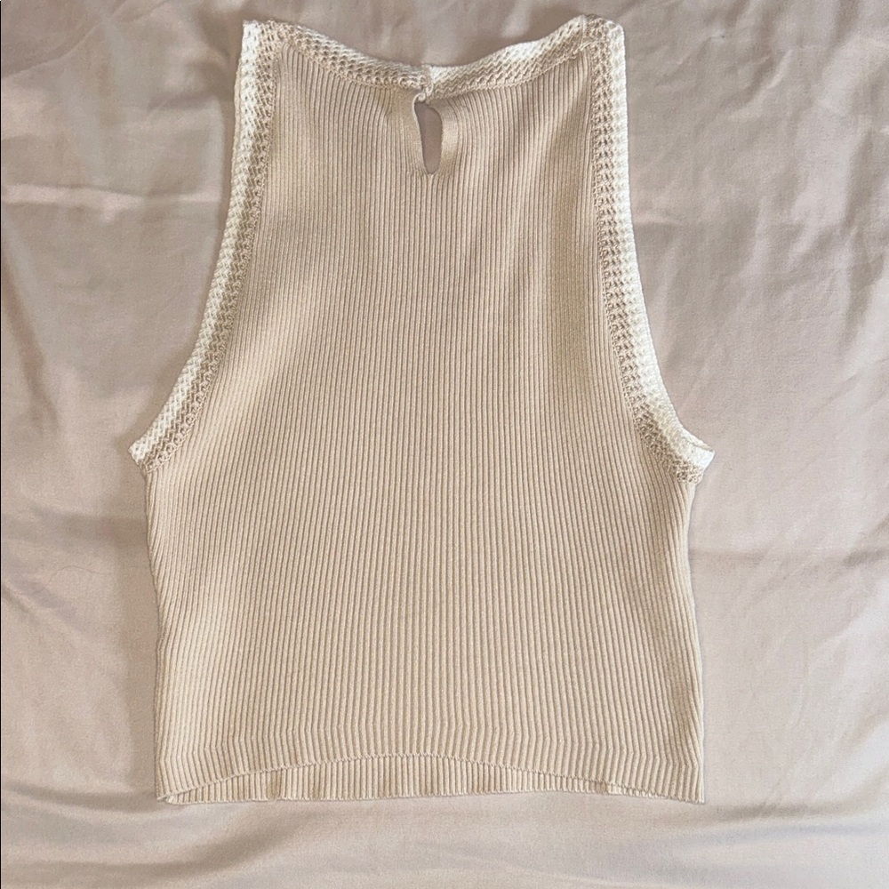 House of Harlow Knit Cream Sleeveless Top - Picture 3 of 3